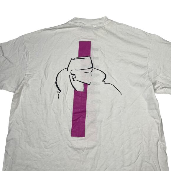 Vintage 90s Gantos Fashion Promo Tee T-Shirt Single Stitch White Adult XL - Picture 5 of 8